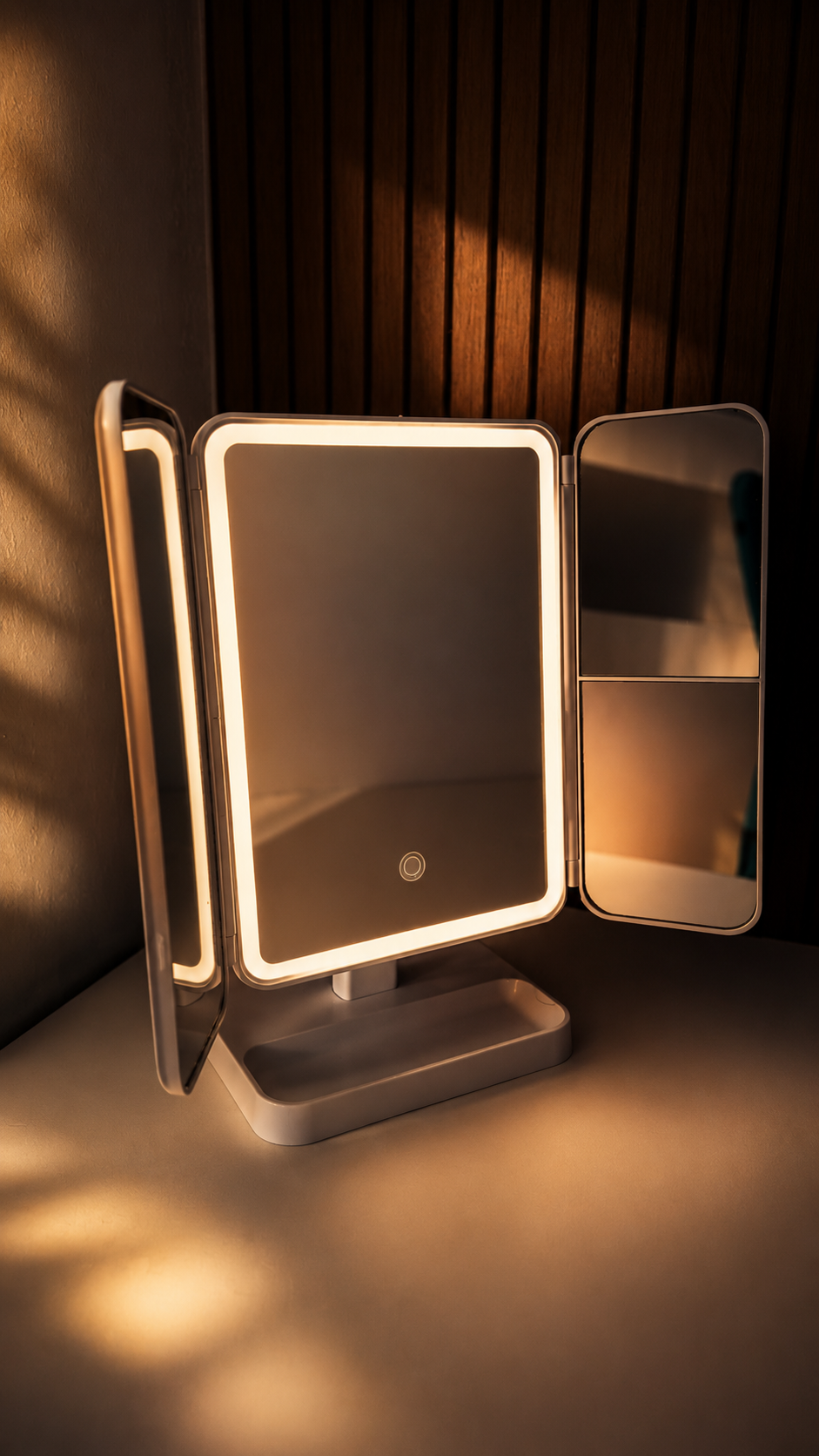 Luxe Quilted LED Vanity Mirror